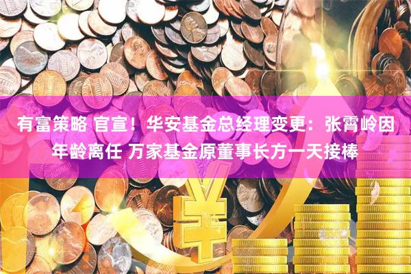 有富策略 官宣！华安基金总经理变更：张霄岭因年龄离任 万家基金原董事长方一天接棒